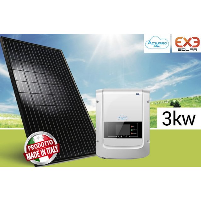 KIT FOTOVOLTAICO 3KW EXE Solar + Inverter ZCS Azzurro