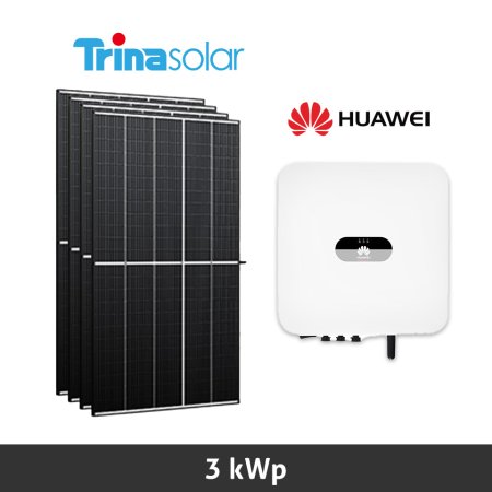 Impianto Fotovoltaico 3 KWp con Pannelli Trina Solar Vertex S e Inverter Huaweii SUN2000