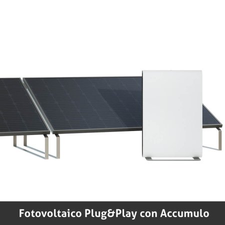 Fotovoltaico Plug and Play per Giardino o terrazza con Batteria di Accumulo