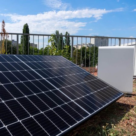 Dettaglio installazione Fotovoltaico Plug and Play per Giardino o terrazza con Batteria di Accumulo